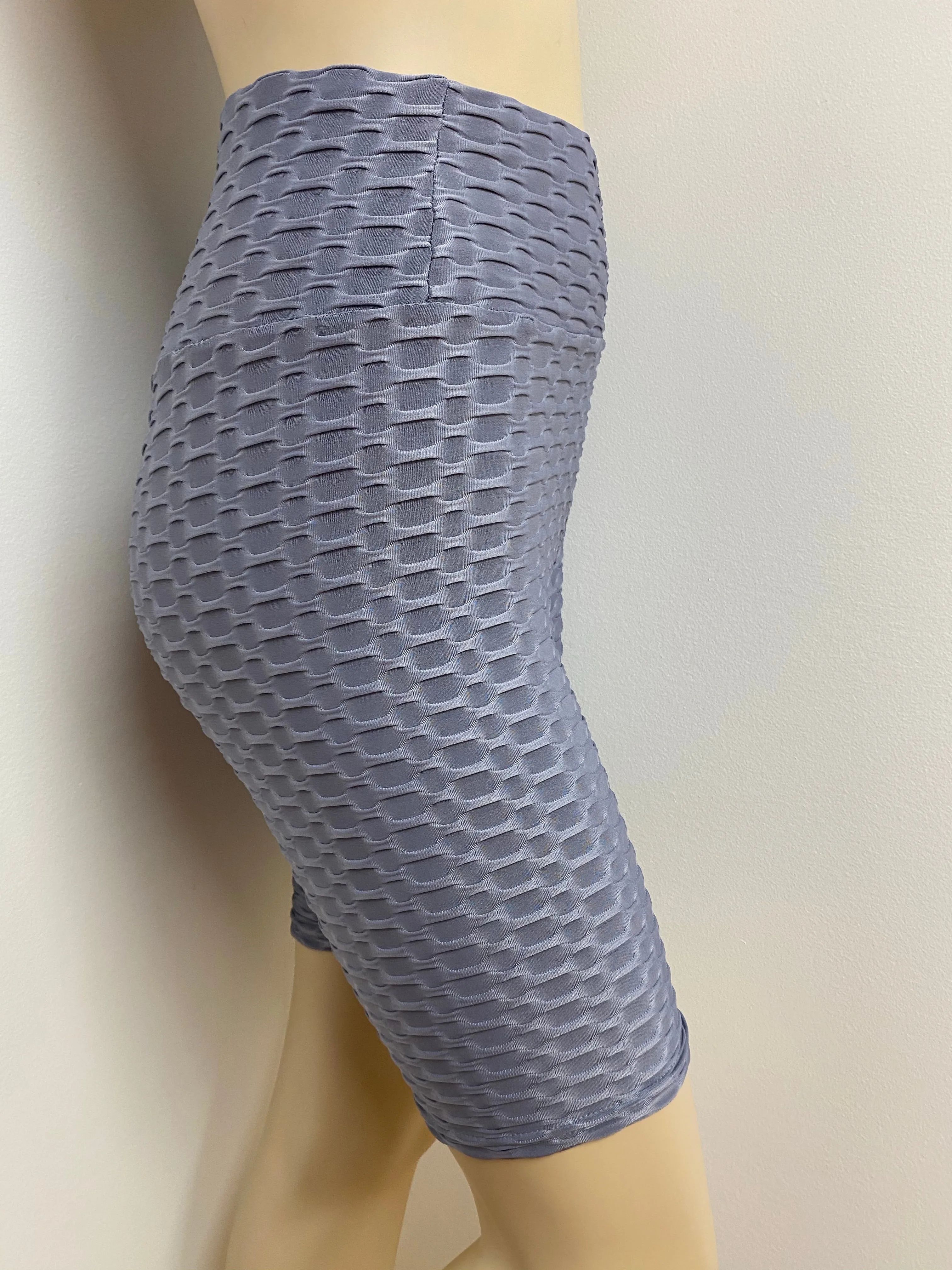 Honeycomb Textured Biker Shorts