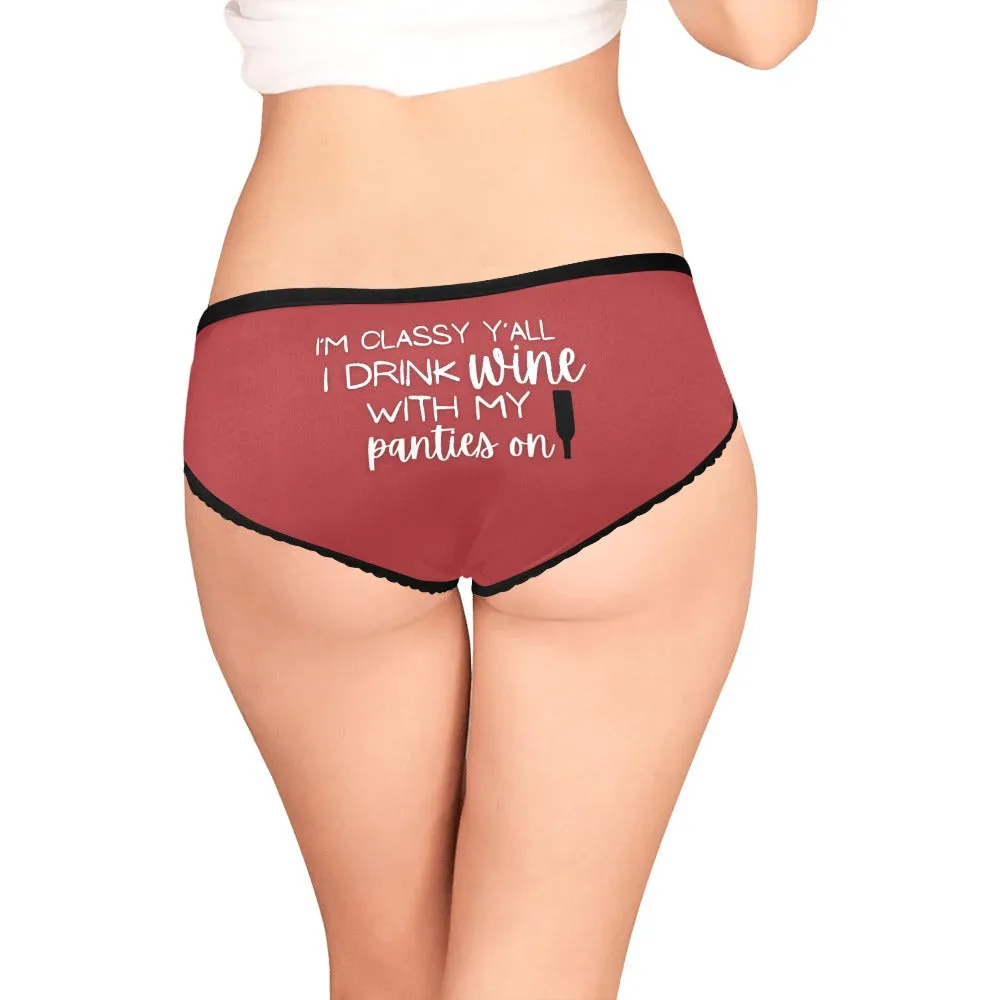 I Drink Wine Panties