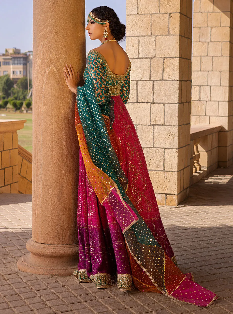 Indian Mehndi Lehenga Choli Designer Dress #BN1170