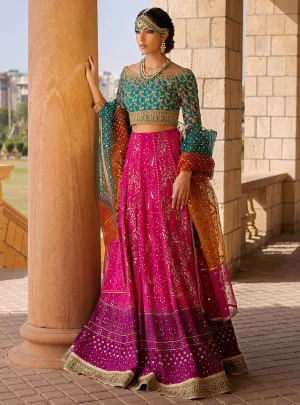 Indian Mehndi Lehenga Choli Designer Dress #BN1170