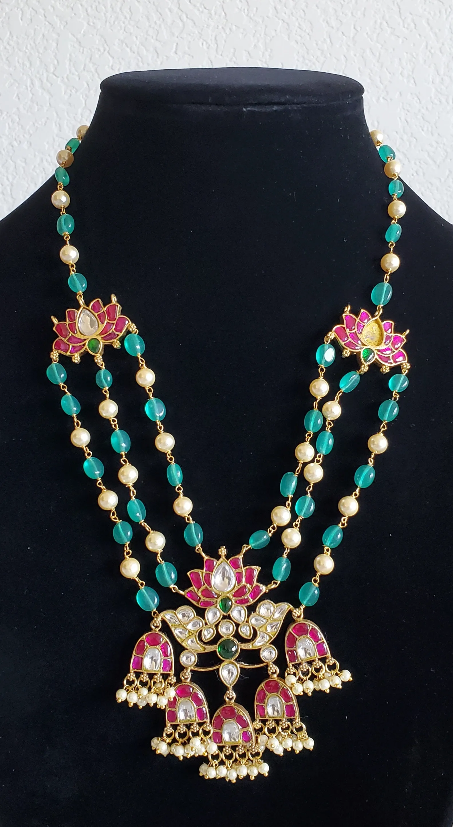 Jadau Kundan Beads Layer Chain