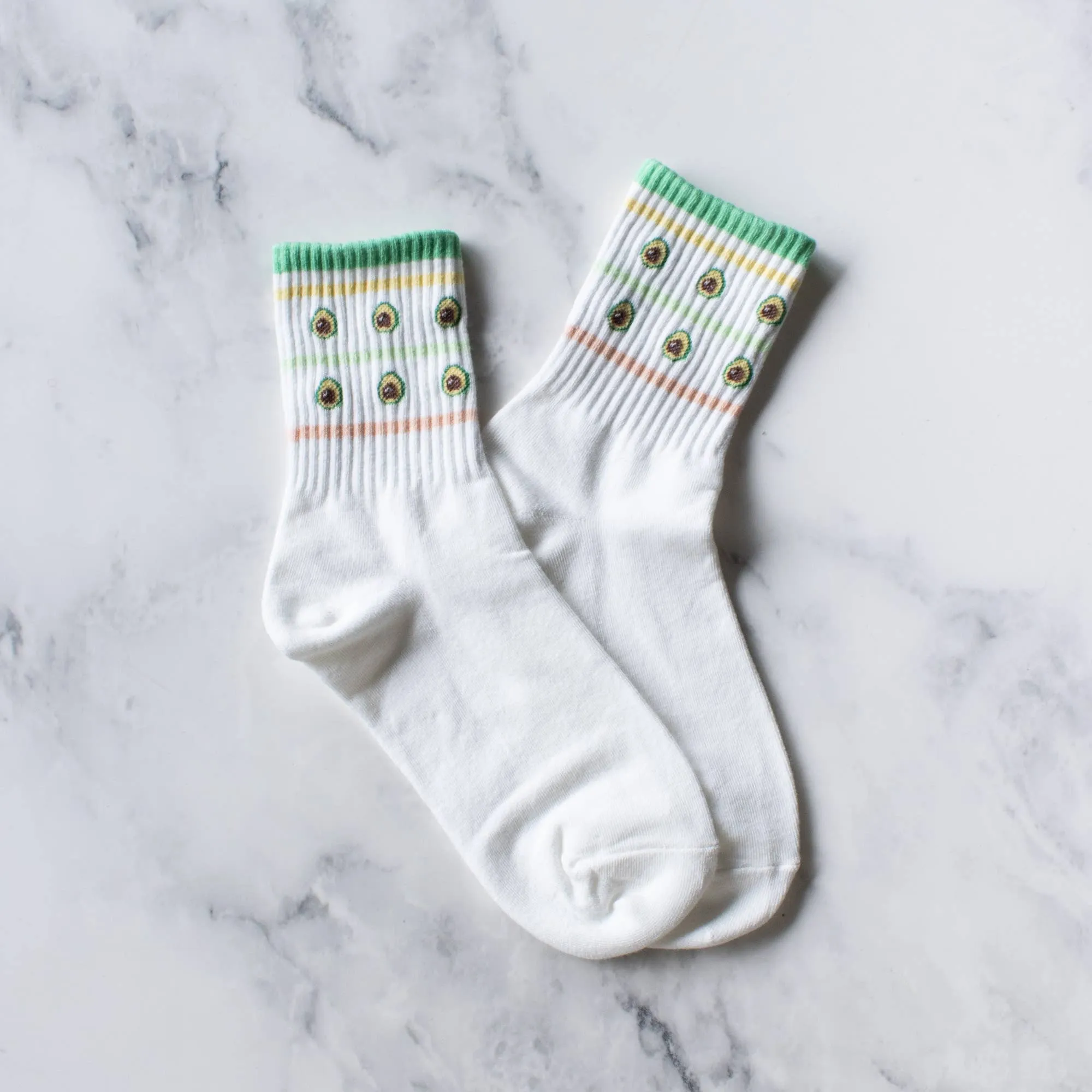 Juicy Fruit Casual Socks: Avocado