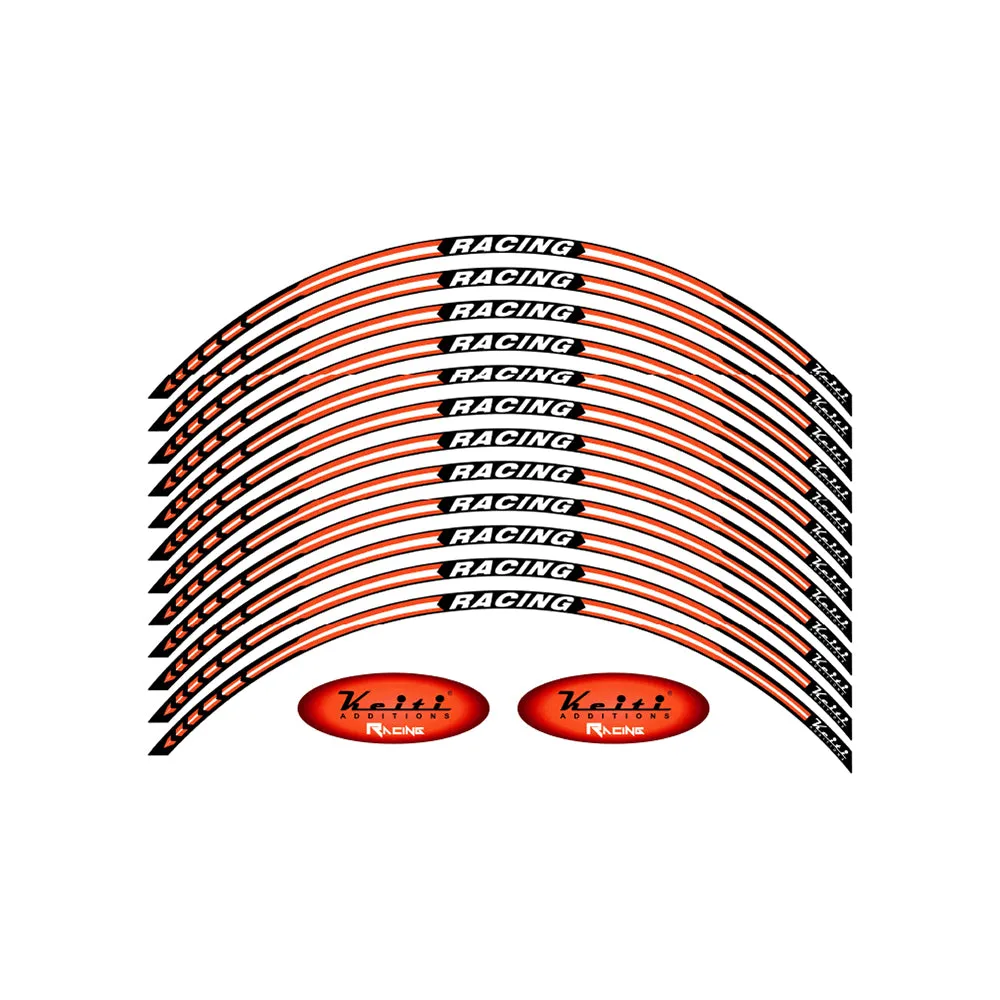 KEITI NON-REFLECTIVE WHEEL 3 STRIPE RACING WS820FO [FLURO ORANGE]