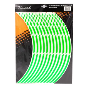 KEITI NON-REFLECTIVE WHEEL 3 STRIPE WS810FG [FLURO GREEN]