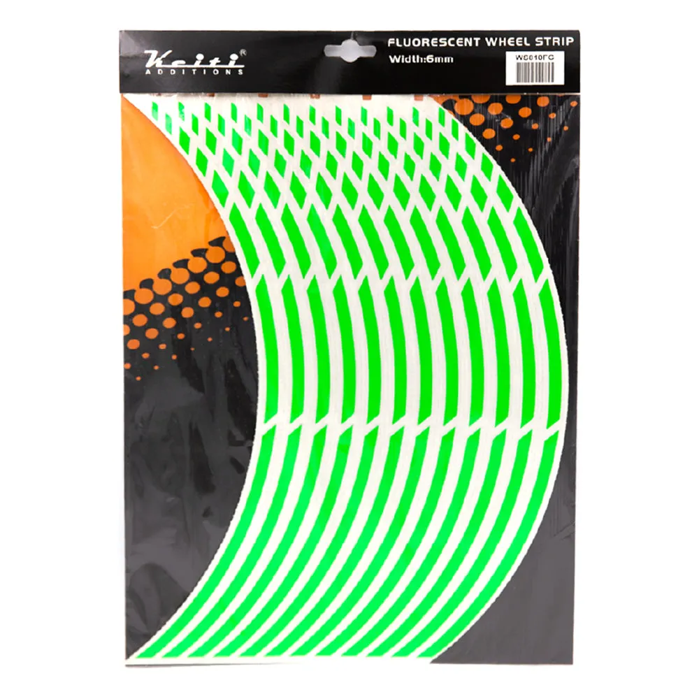 KEITI NON-REFLECTIVE WHEEL 3 STRIPE WS810FG [FLURO GREEN]