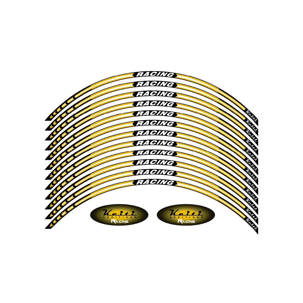 KEITI REFLECTIVE WHEEL 3 STRIPE RACING WS820Y [YELLOW]