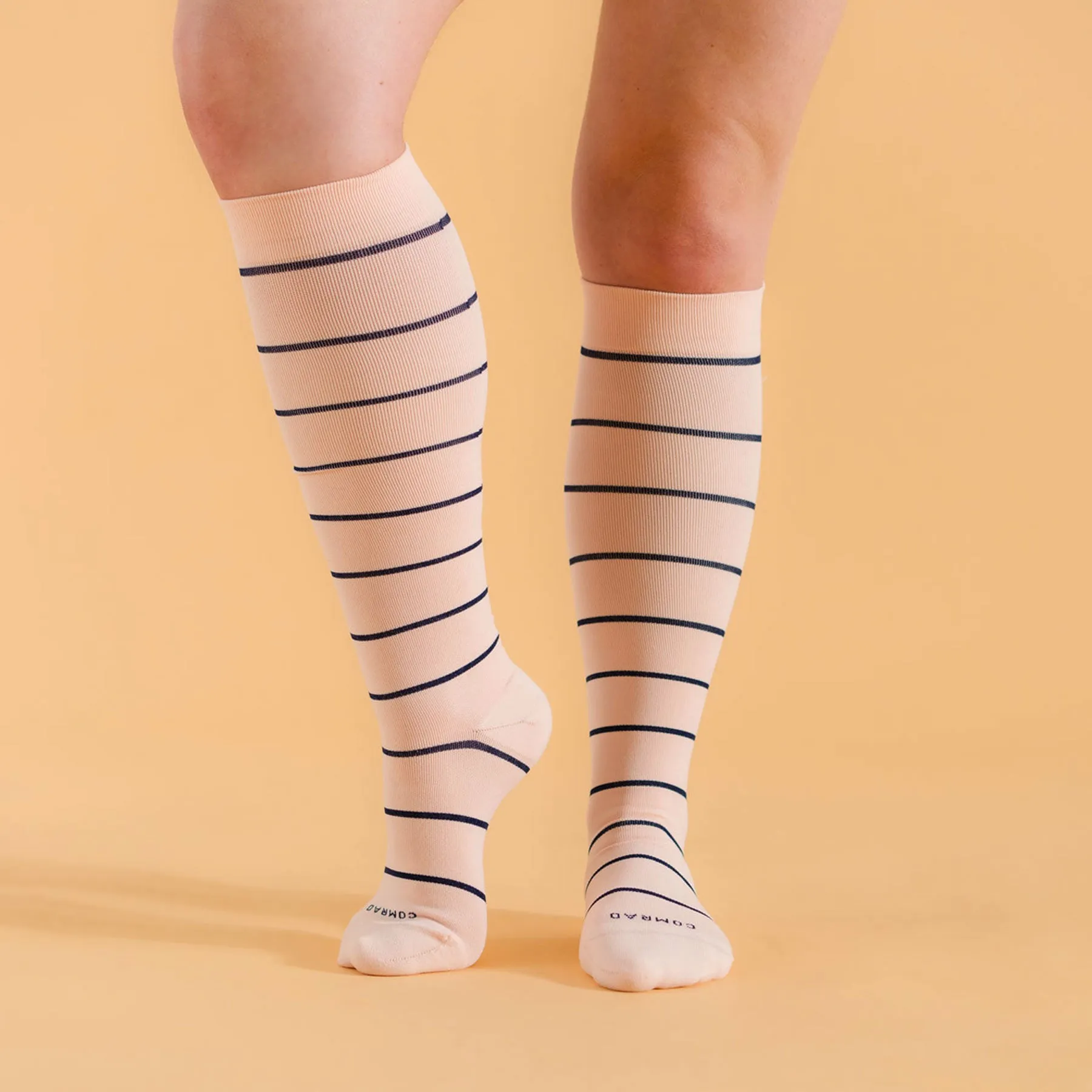 Knee-High Compression Socks - 4 Pack Stripes