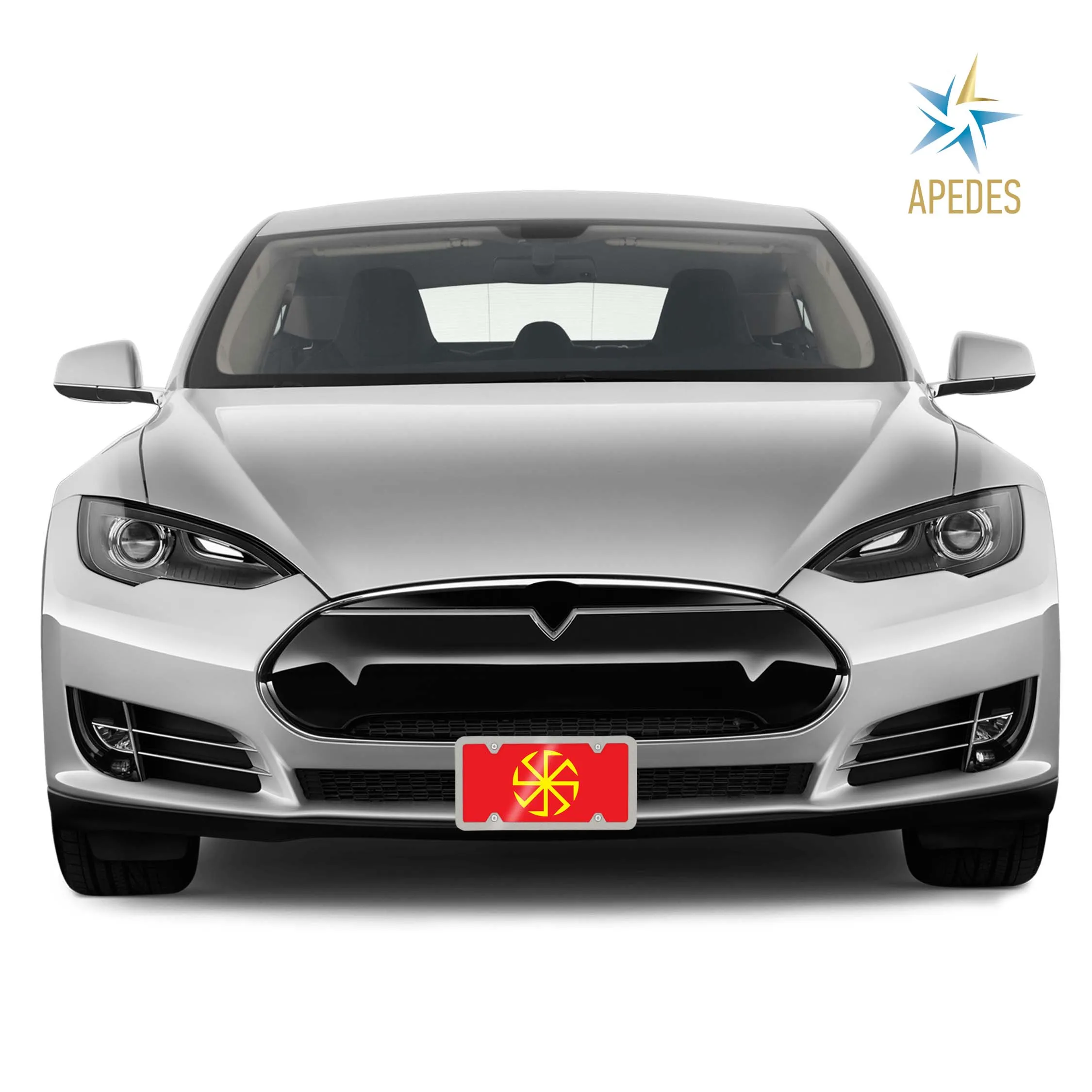 Kolovrat Slavic Solar Symbol Decorative License Plate