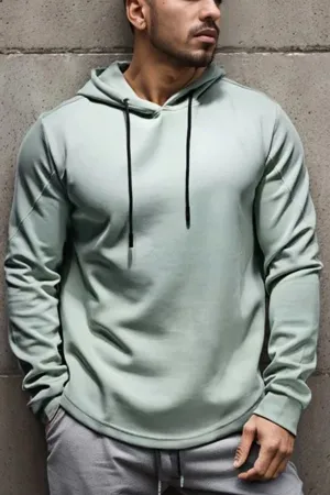 Kore Curve hem Muscle fit Hoodie Workout Heat Tech