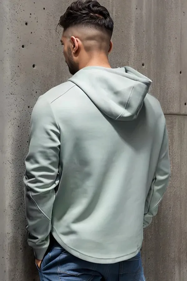 Kore Curve hem Muscle fit Hoodie Workout Heat Tech