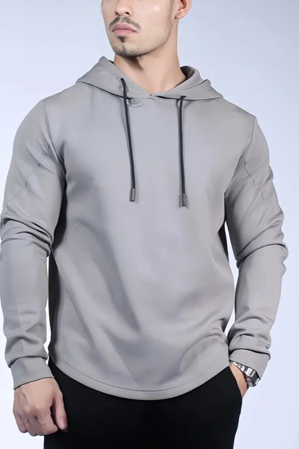 Kore Curve hem Muscle fit Hoodie Workout Heat Tech