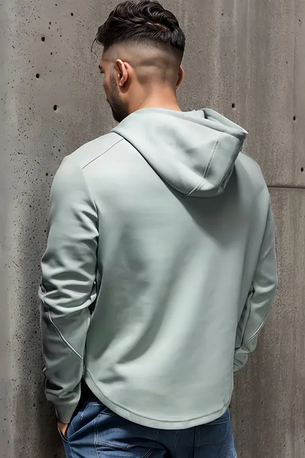 Kore Curve hem Muscle fit Hoodie Workout Heat Tech