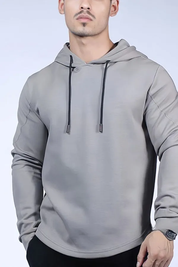 Kore Curve hem Muscle fit Hoodie Workout Heat Tech