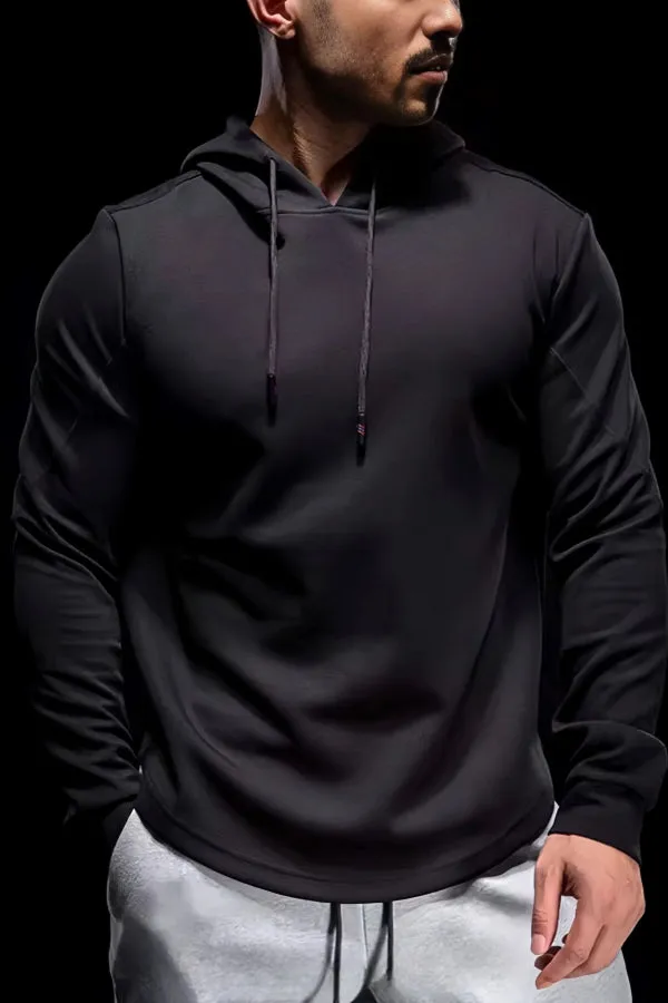 Kore Curve hem Muscle fit Hoodie Workout Heat Tech