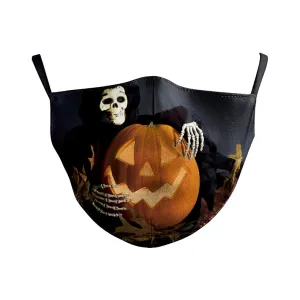 Kutehealth Personalized Washable Clothing Mouth Cover with 3 Replace Filters for Helloween