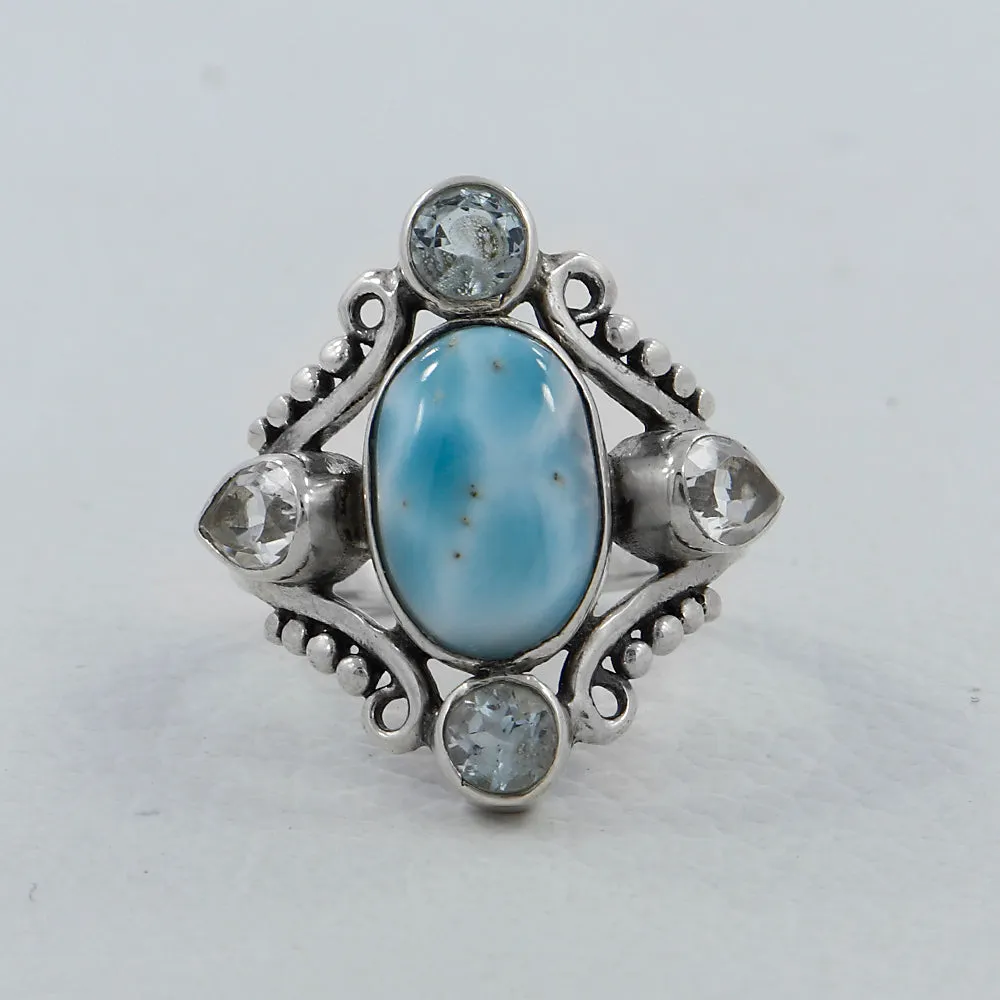 Labradorite Flashy Stone Designer Ring