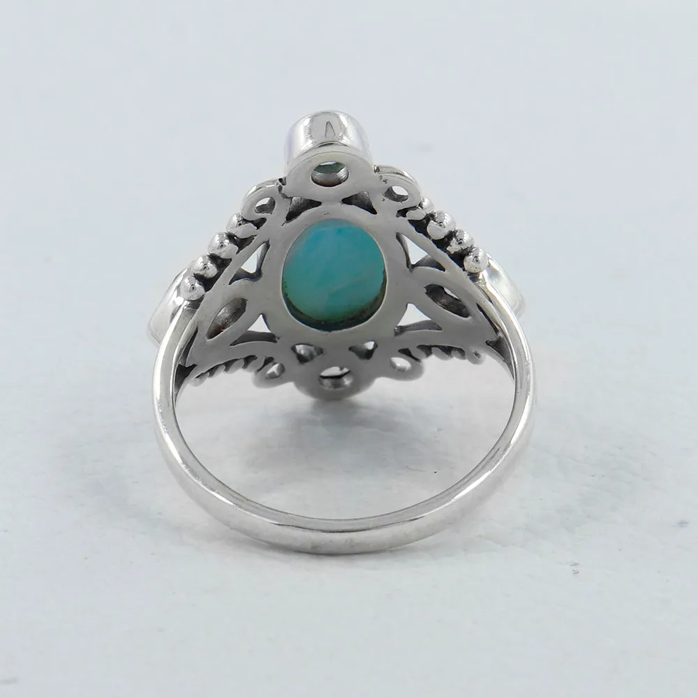 Labradorite Flashy Stone Designer Ring
