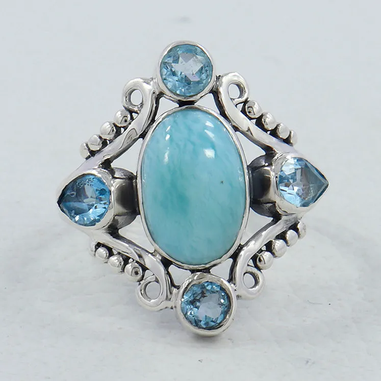 Labradorite Flashy Stone Designer Ring