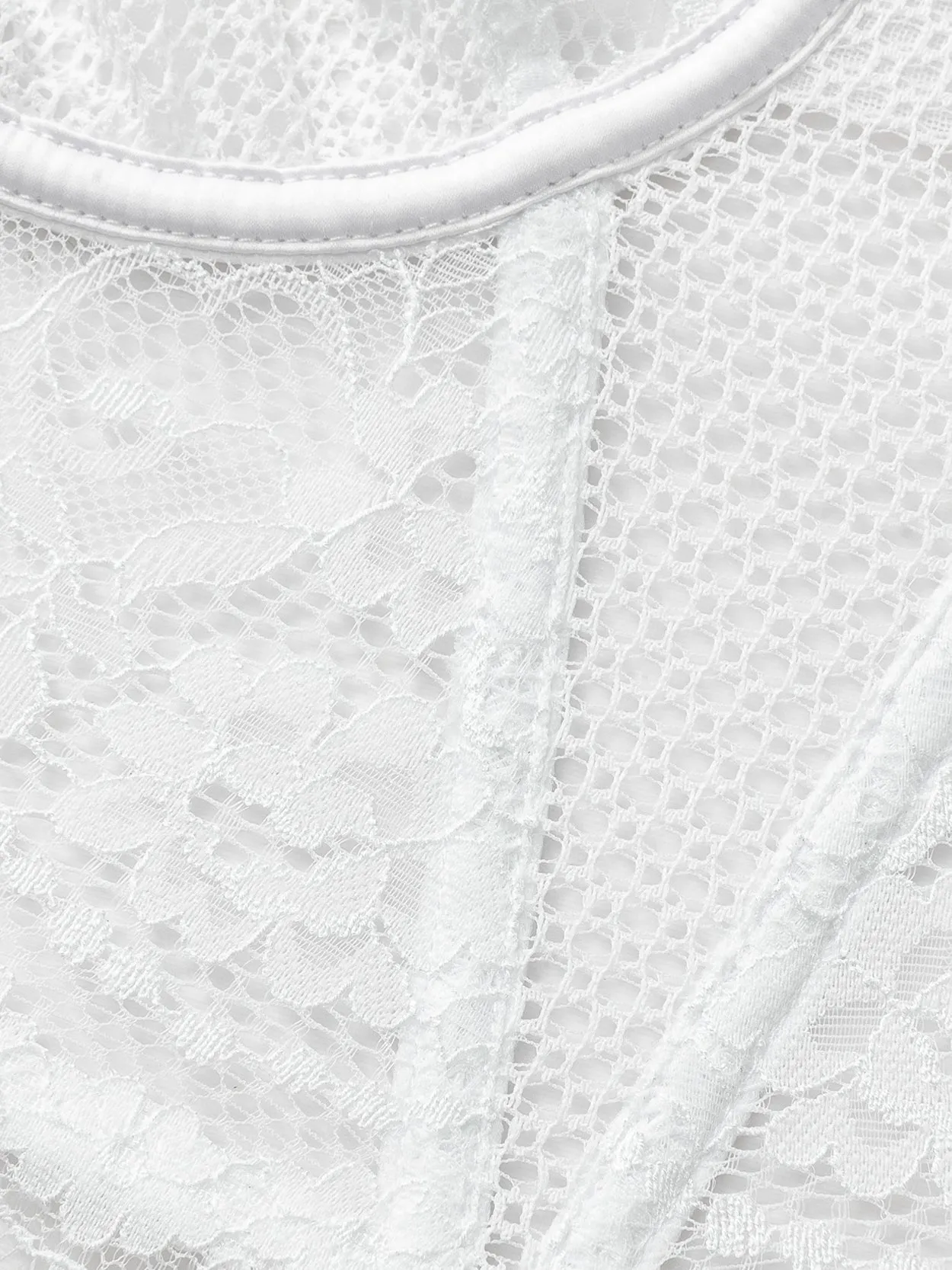 Lace Balconette See Through Underwire Multiway Bralette White