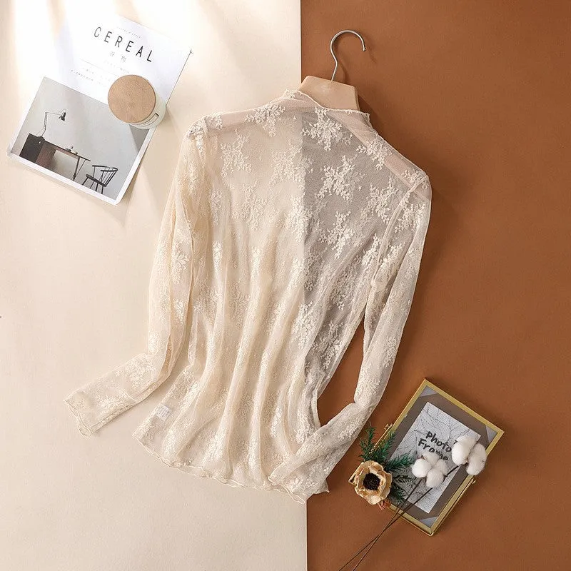Lace See-through Layering Top