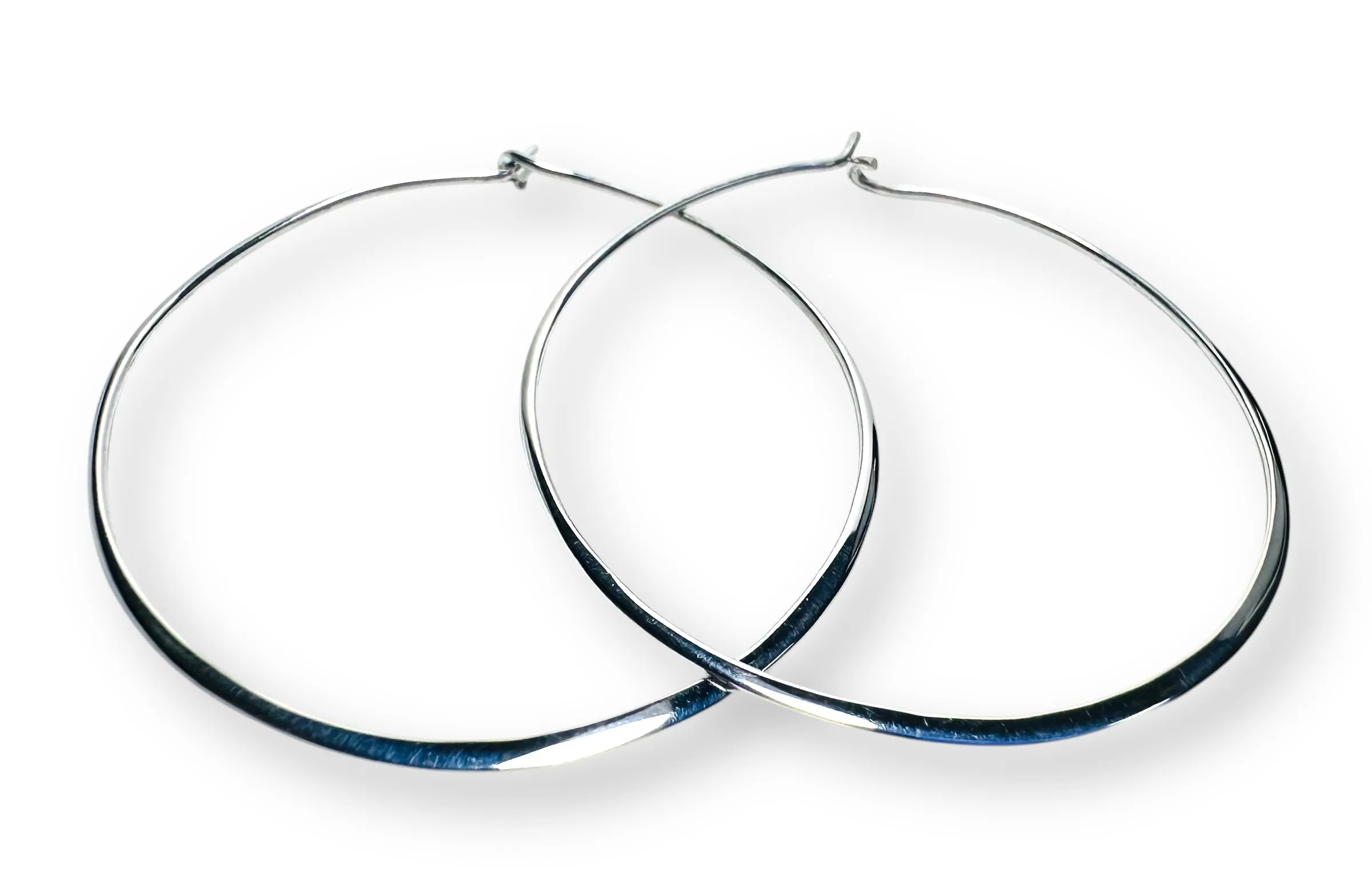 Large Silver Hoops
