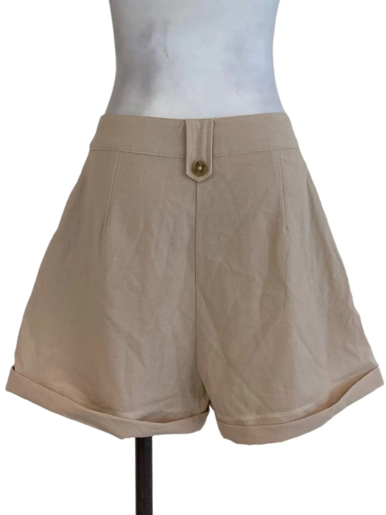 Latte Textured Shorts