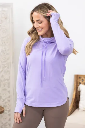 Lavender Active Hoodie Top
