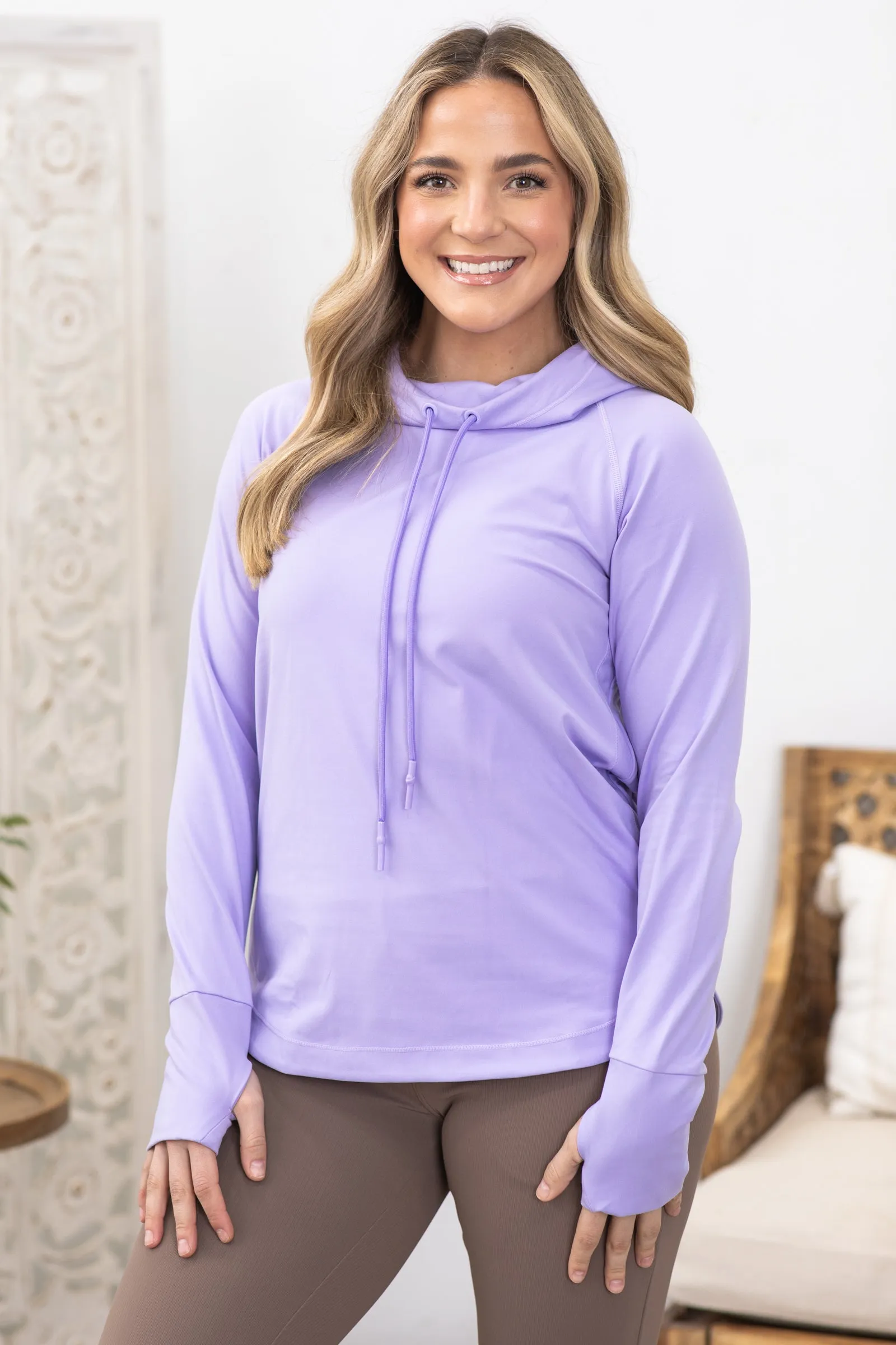Lavender Active Hoodie Top