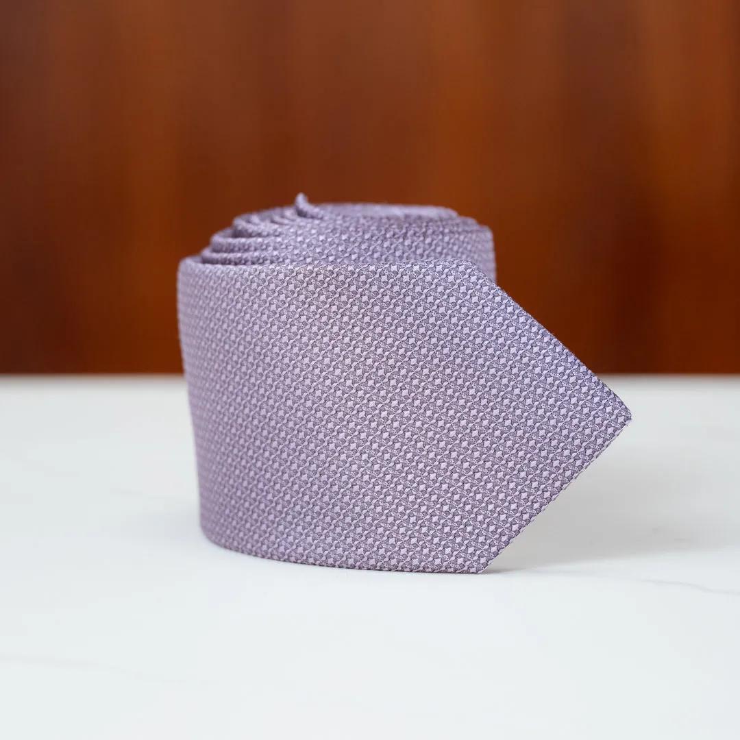 Lavender Solid Textured Silk Necktie