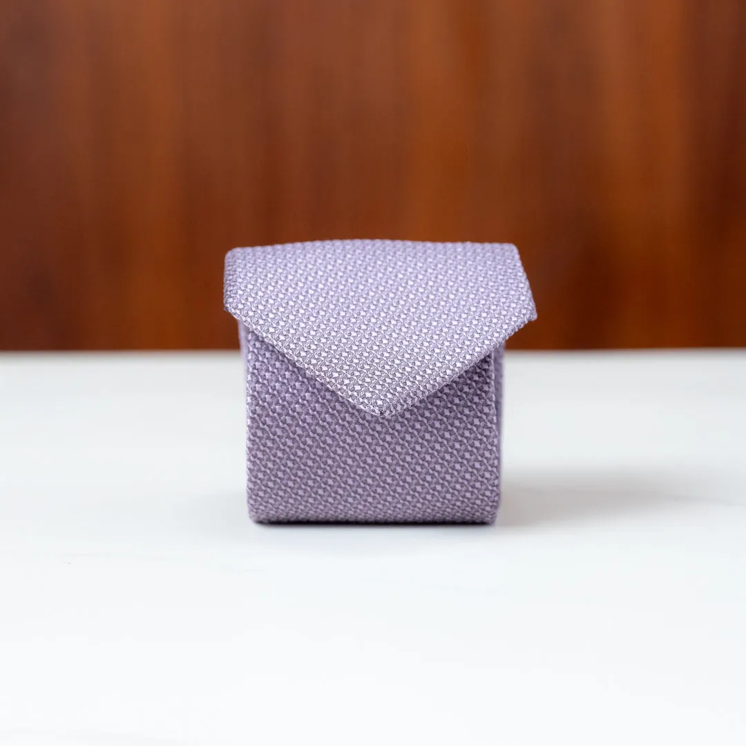 Lavender Solid Textured Silk Necktie