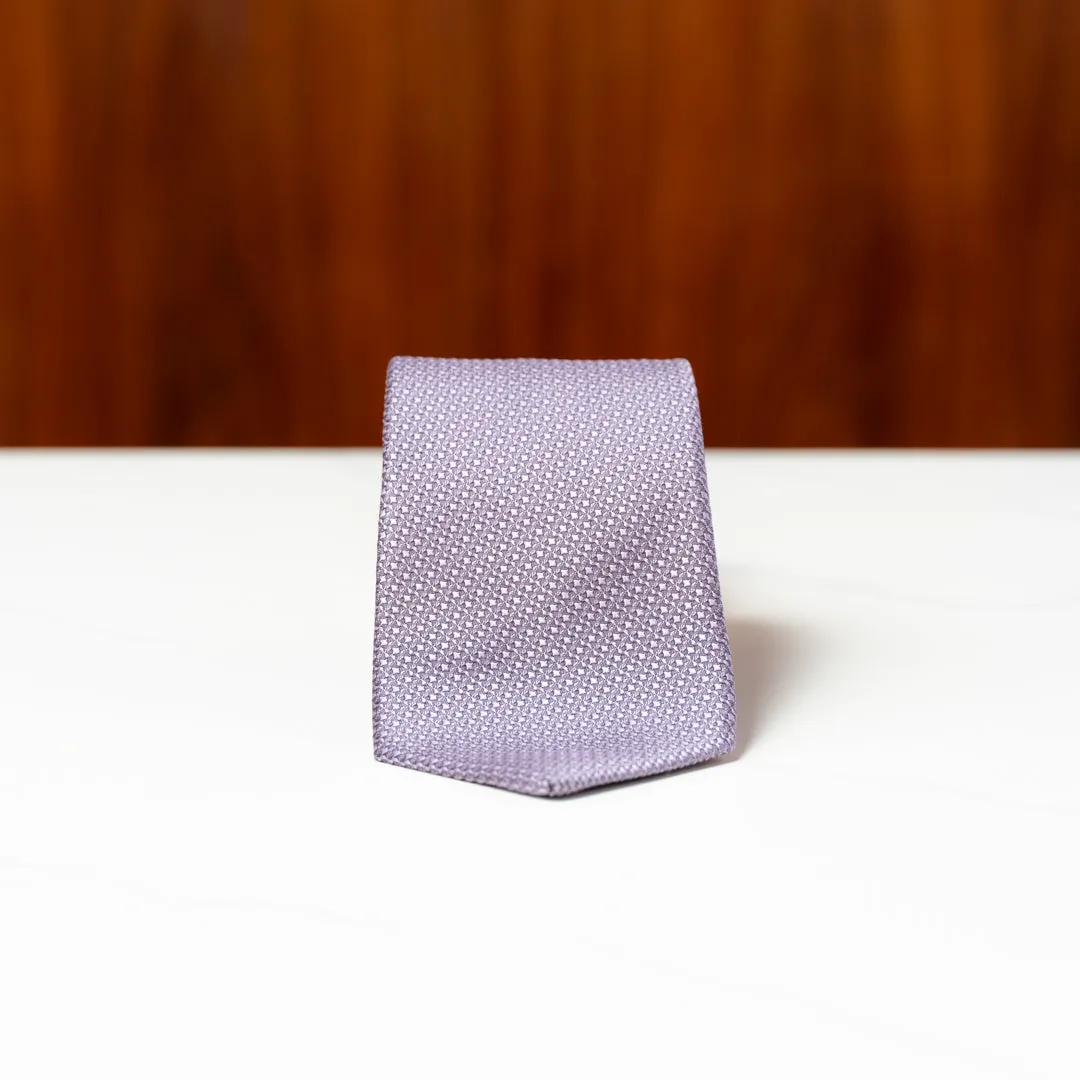 Lavender Solid Textured Silk Necktie