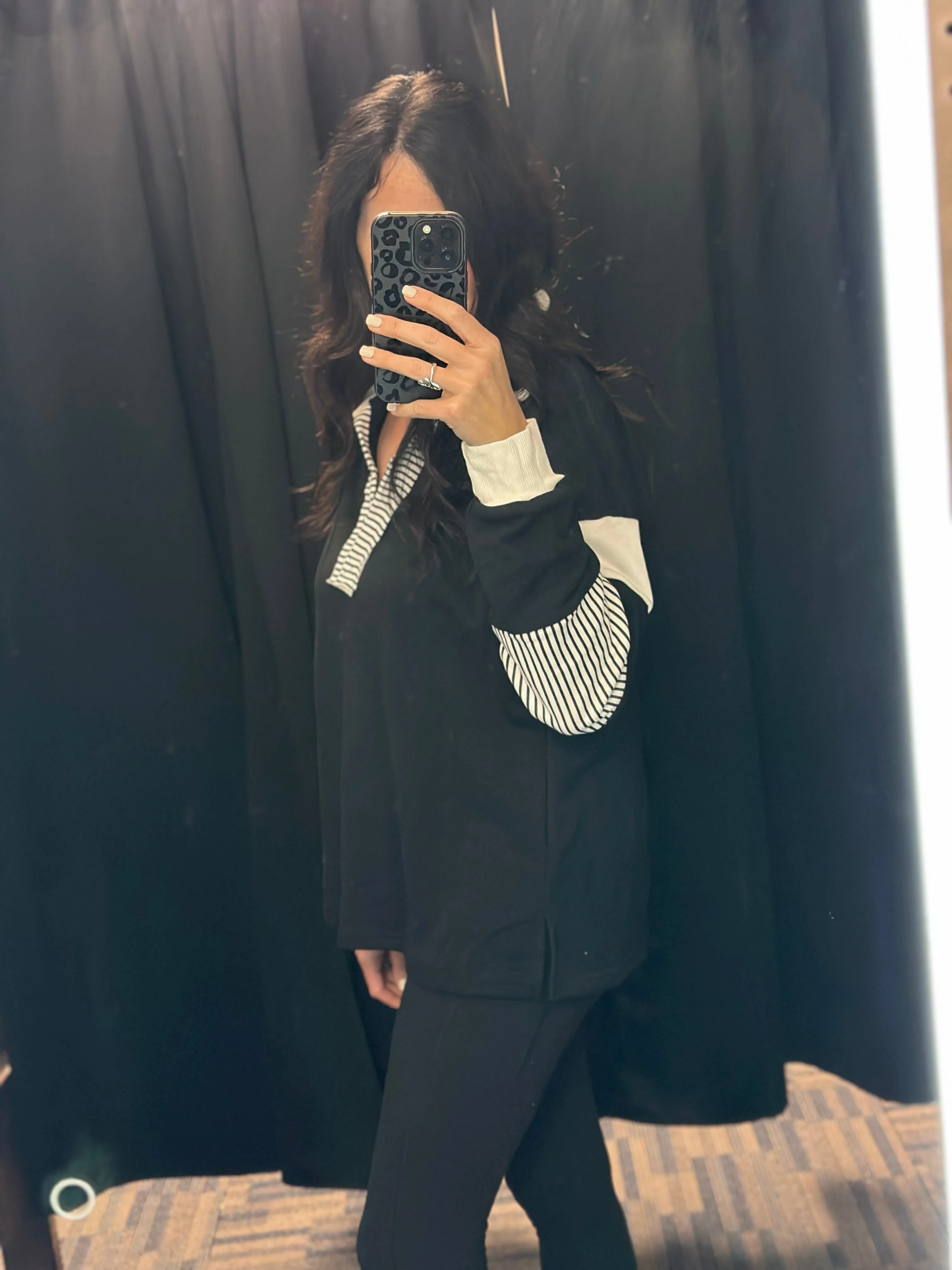 Lead The Way Striped Colorblock Top