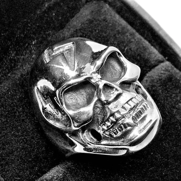 'Lightening Bolt' Big & Bold Skull Ring (#021)