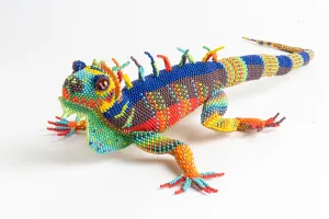 Lizard; extra large; luster rainbow colors