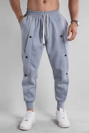 Loose Fit Tapered Sweatpant Button Jogger