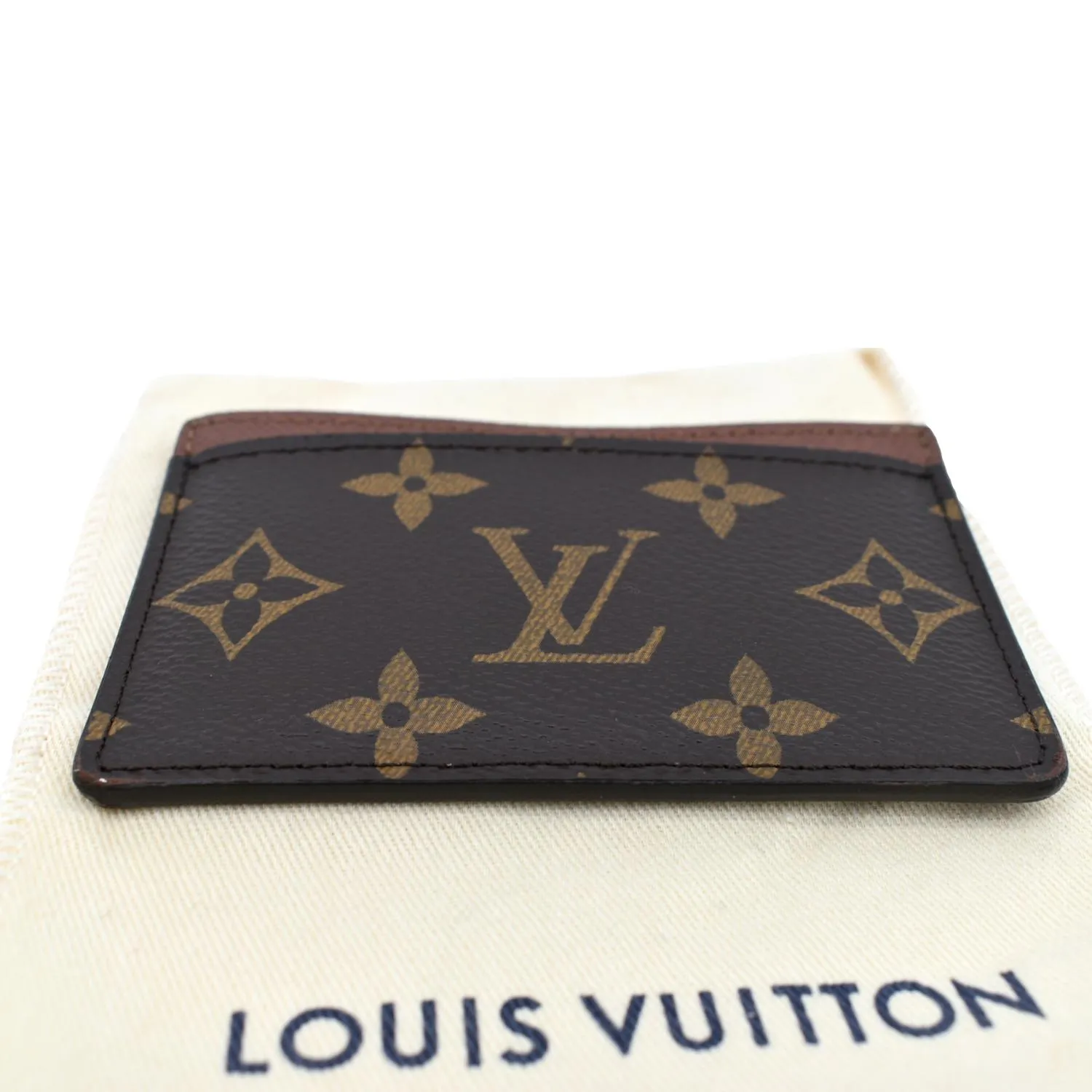 LOUIS VUITTON  Card Holder Monogram Canvas Brown