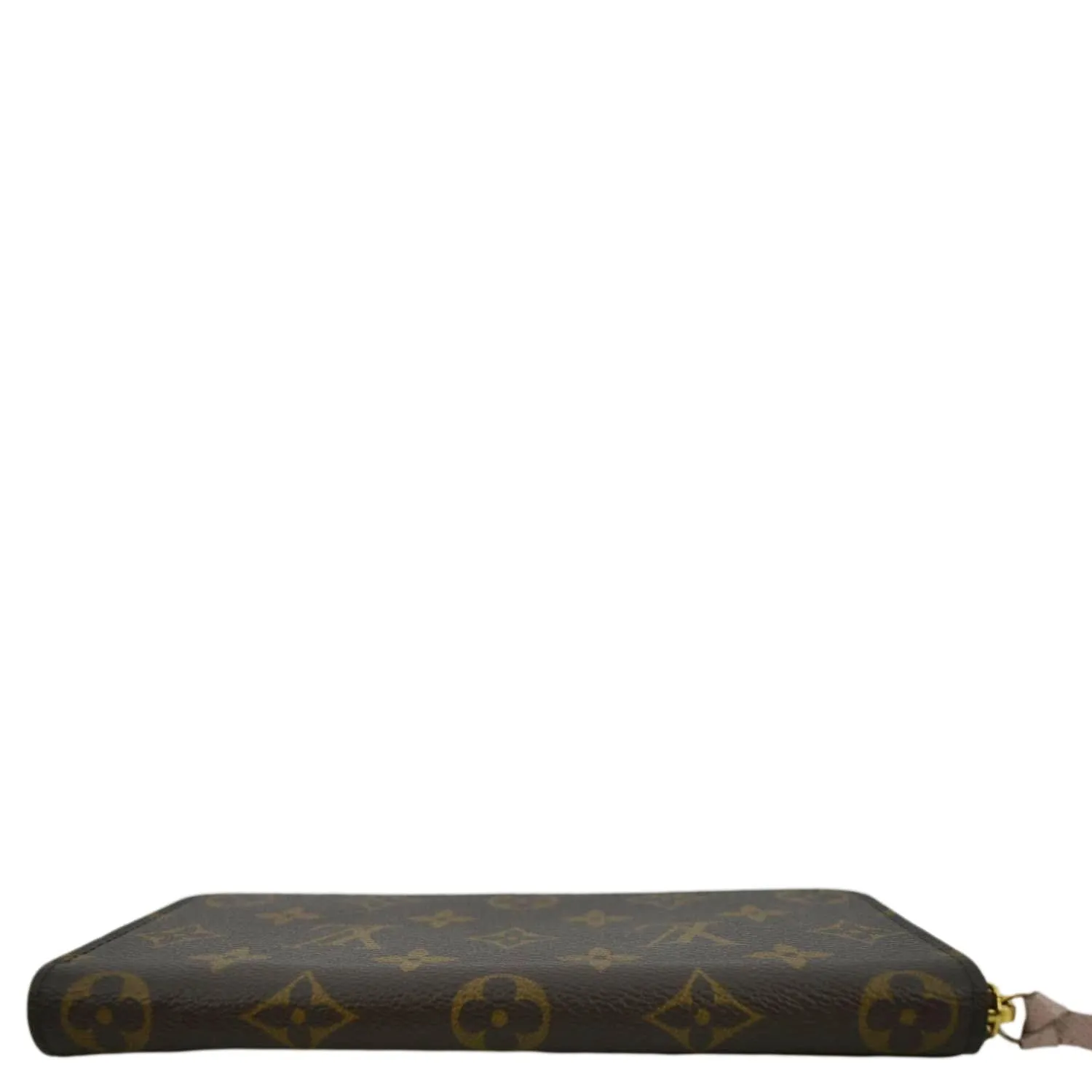 LOUIS VUITTON Clemence Monogram Canvas Zippy Wallet Brown