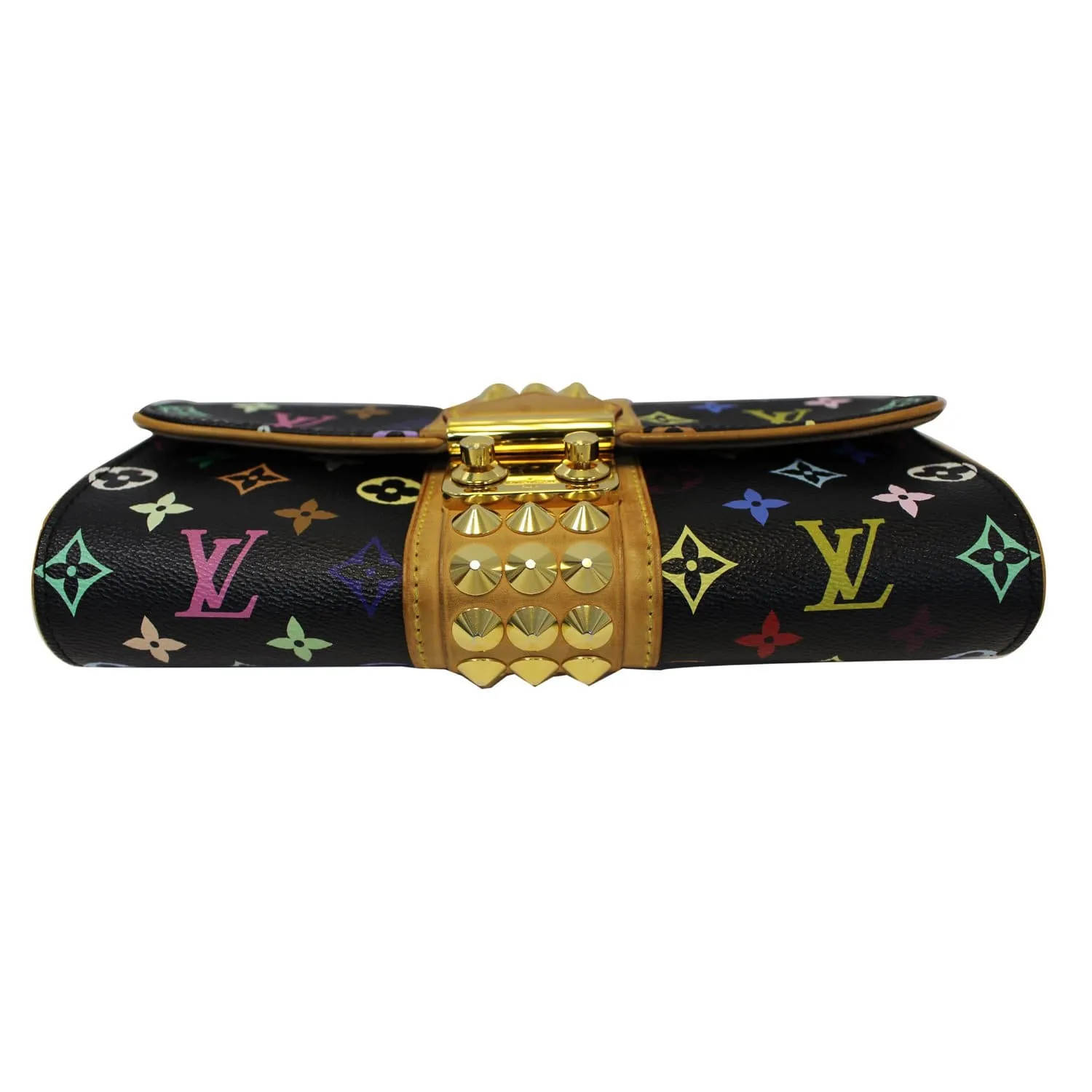 LOUIS VUITTON Courtney  Multicolore Monogram Clutch Bag Black