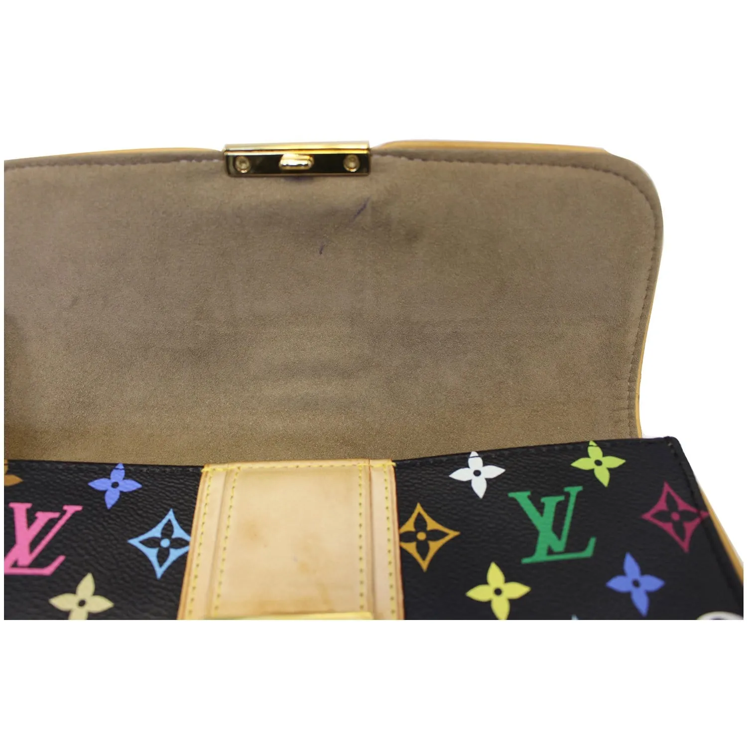 LOUIS VUITTON Courtney  Multicolore Monogram Clutch Bag Black