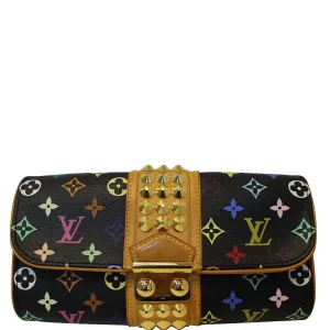 LOUIS VUITTON Courtney  Multicolore Monogram Clutch Bag Black