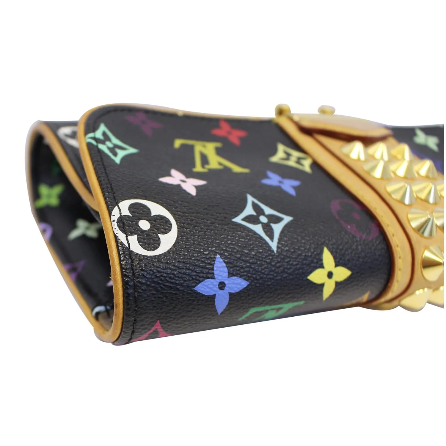 LOUIS VUITTON Courtney  Multicolore Monogram Clutch Bag Black