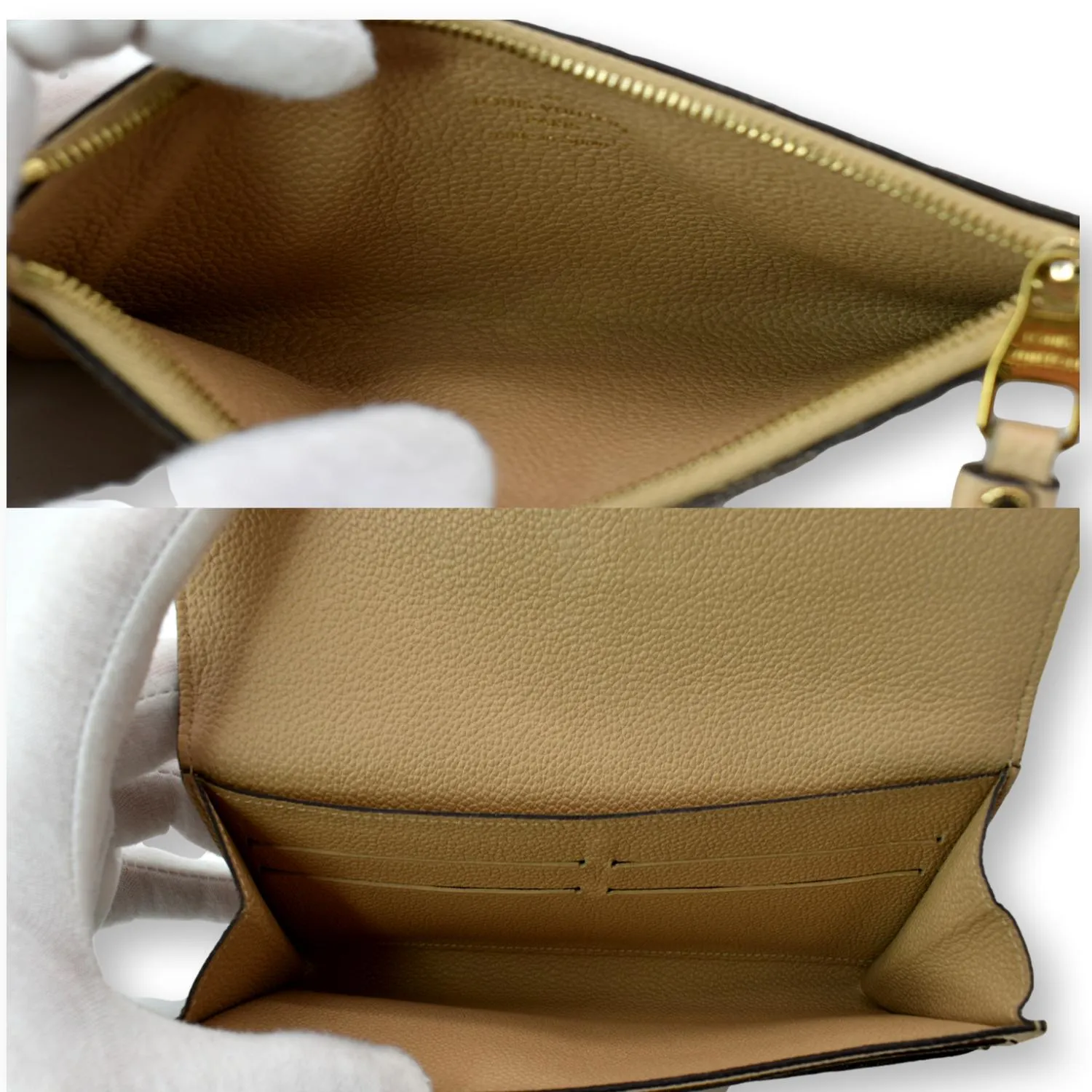 LOUIS VUITTON Curieuse Monogram Empreinte Leather Wallet Bronze