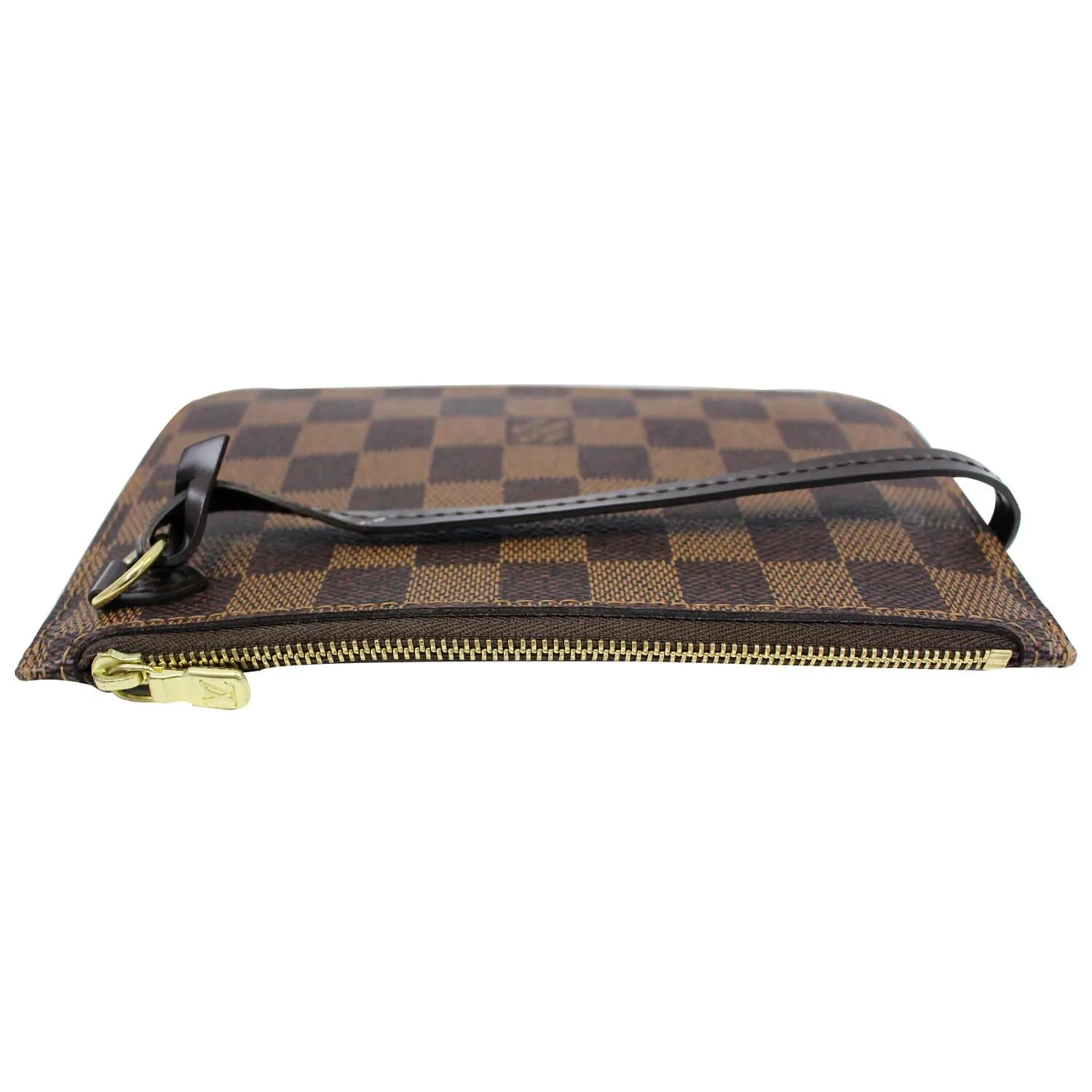 LOUIS VUITTON Damier Ebene Neverfull PM Pochette Wristlet