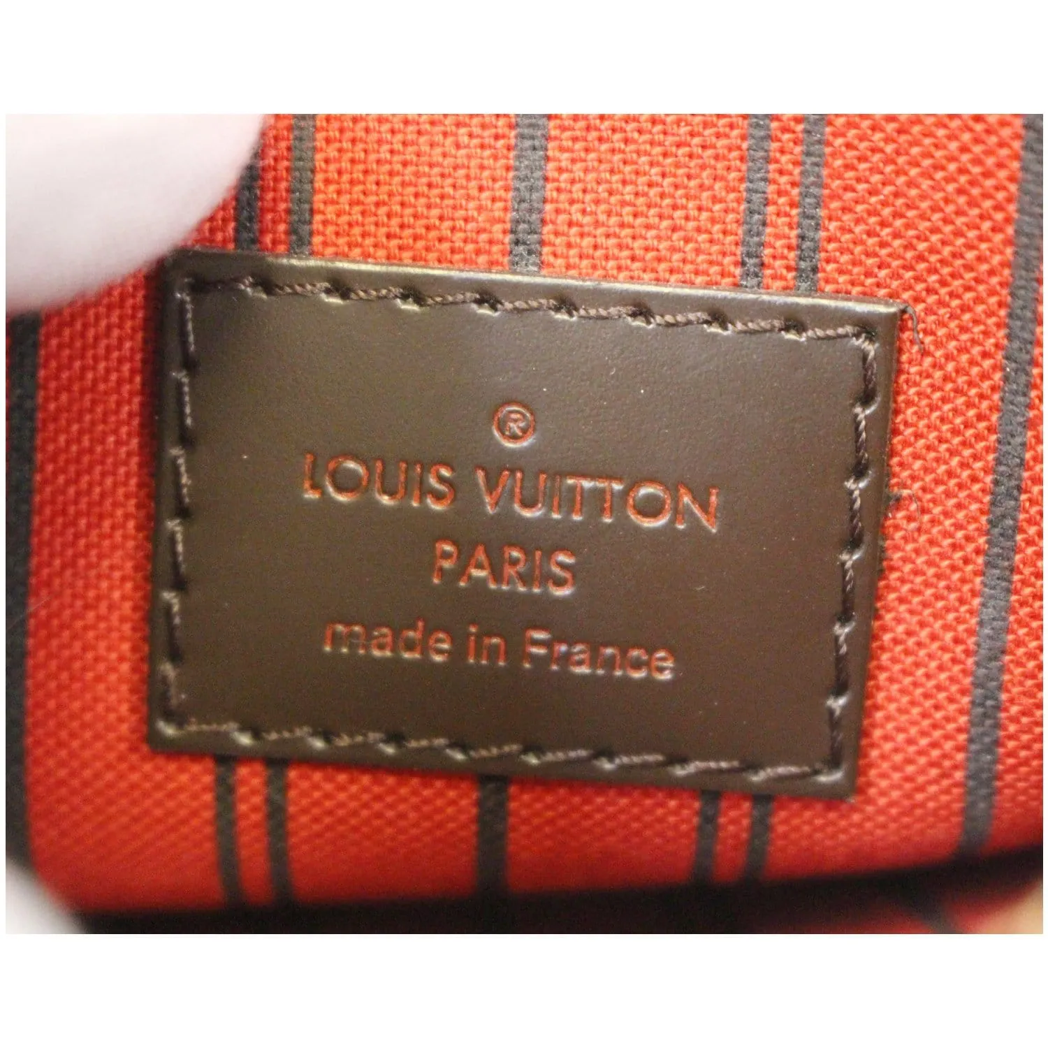 LOUIS VUITTON Damier Ebene Neverfull PM Pochette Wristlet
