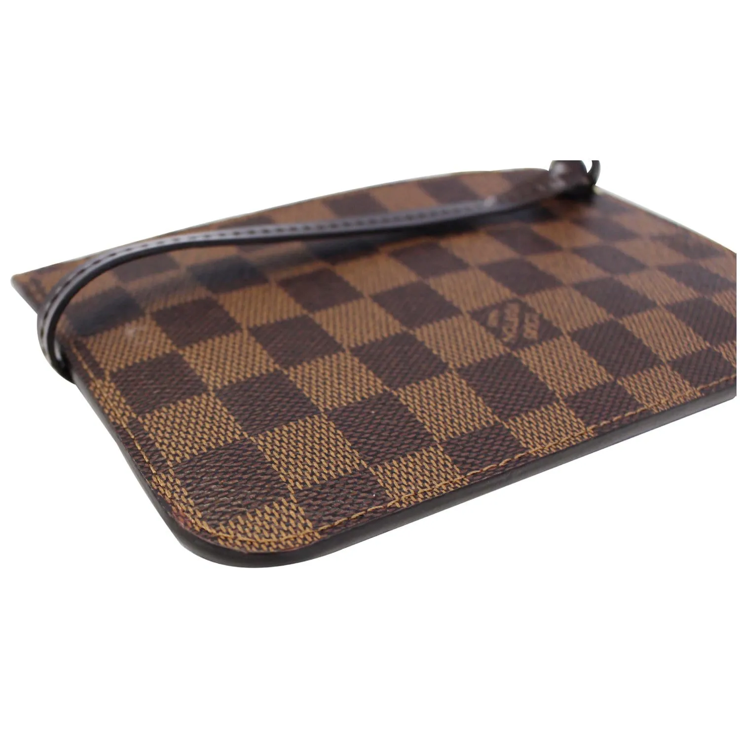 LOUIS VUITTON Damier Ebene Neverfull PM Pochette Wristlet