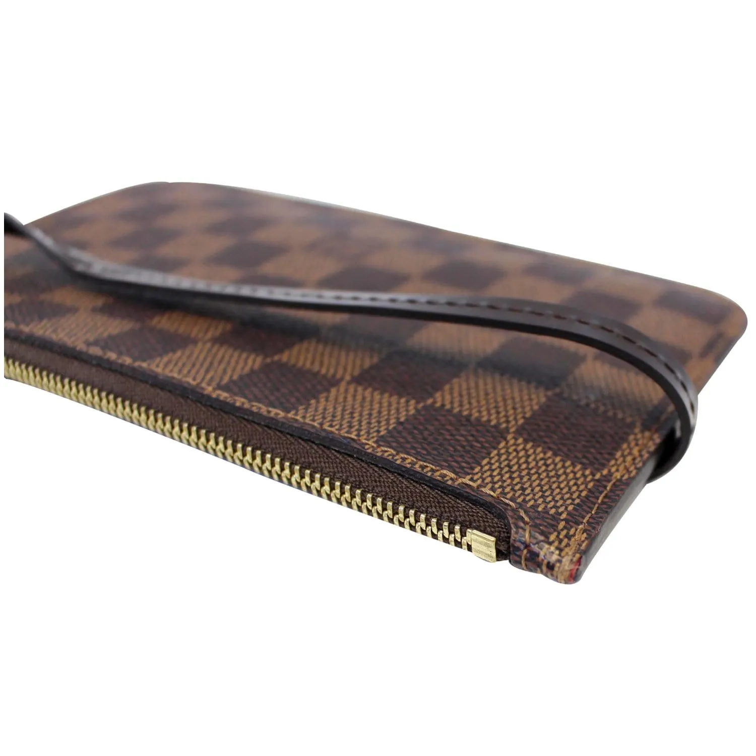 LOUIS VUITTON Damier Ebene Neverfull PM Pochette Wristlet