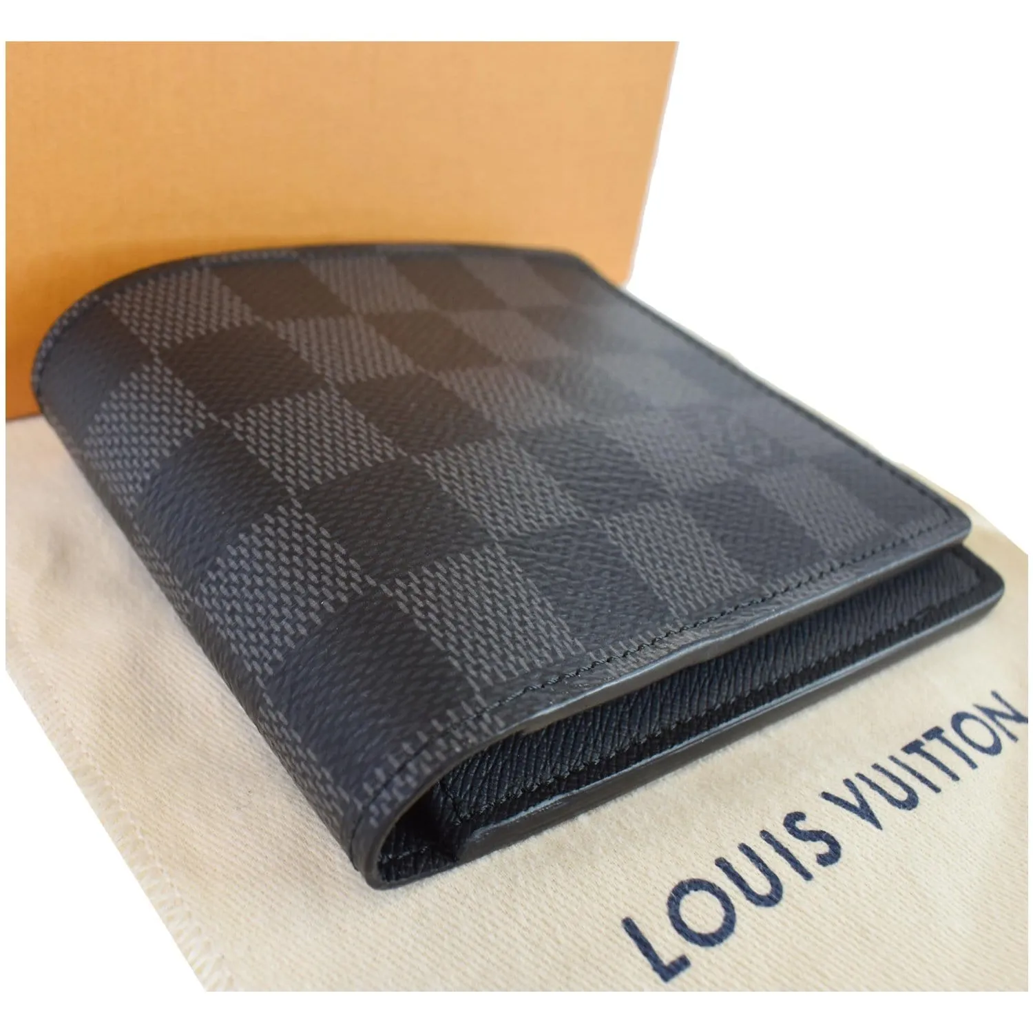 LOUIS VUITTON Damier Graphite Canvas Multiple Wallet Black - 15% OFF