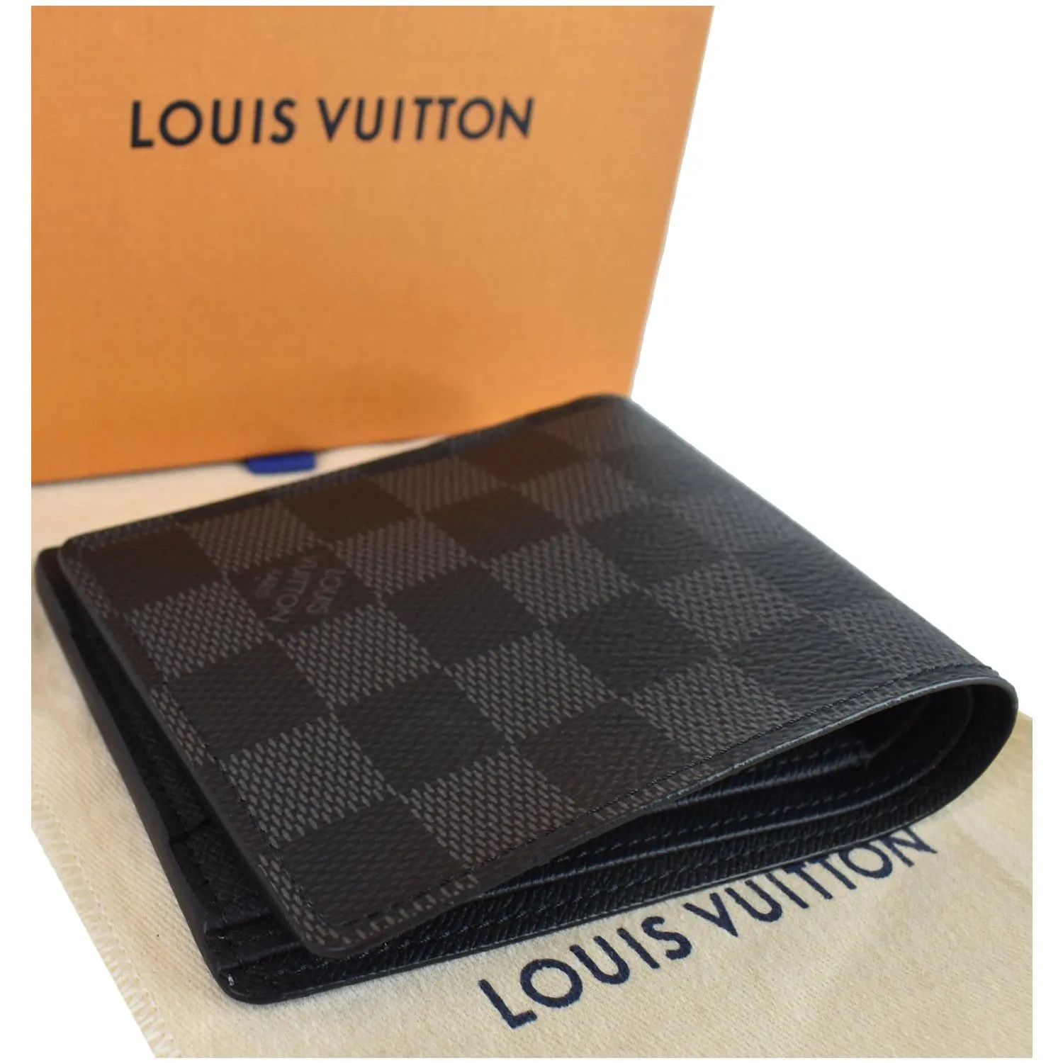 LOUIS VUITTON Damier Graphite Canvas Multiple Wallet Black - 15% OFF