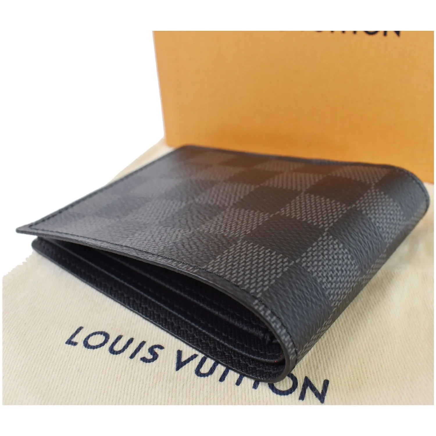 LOUIS VUITTON Damier Graphite Canvas Multiple Wallet Black - 15% OFF