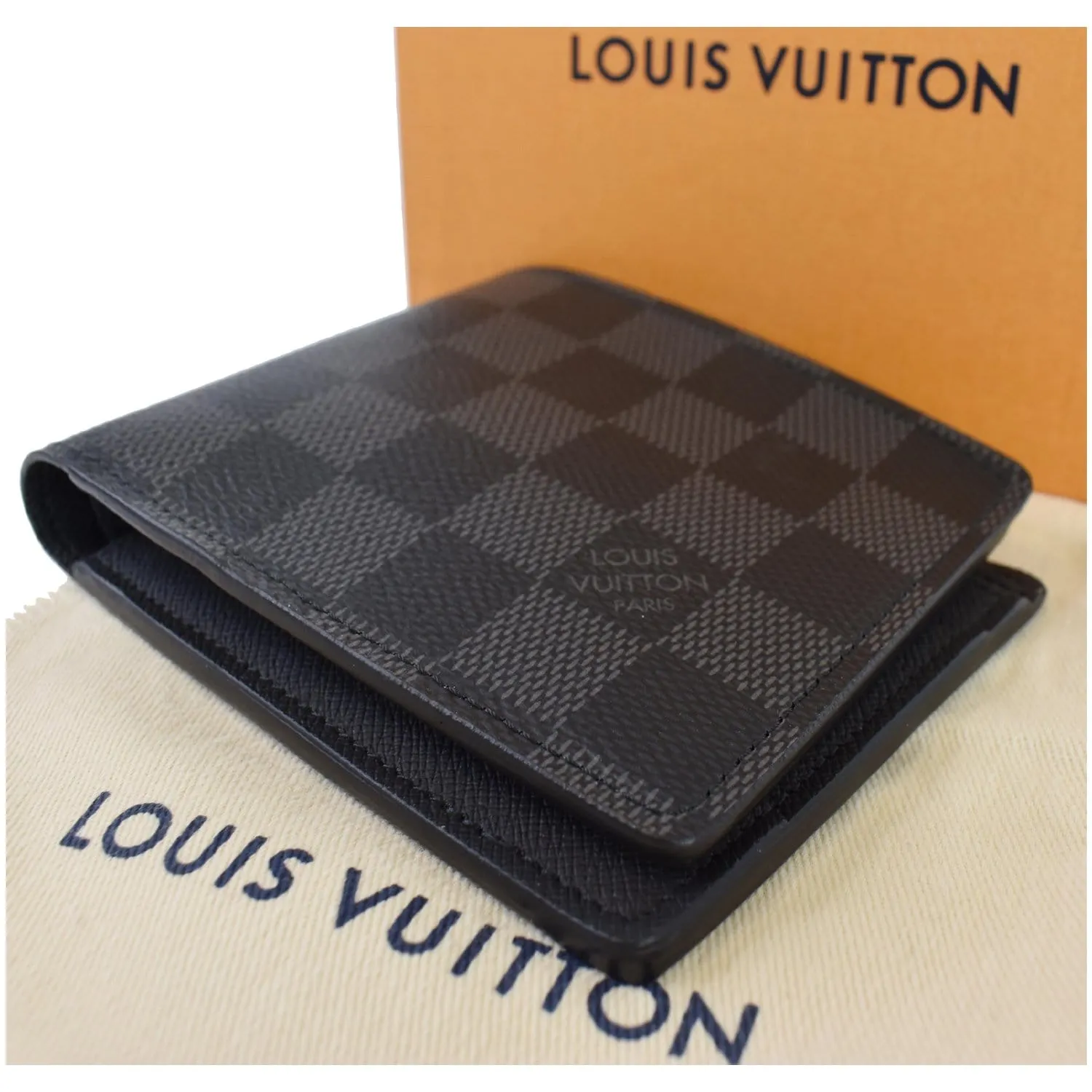 LOUIS VUITTON Damier Graphite Canvas Multiple Wallet Black - 15% OFF
